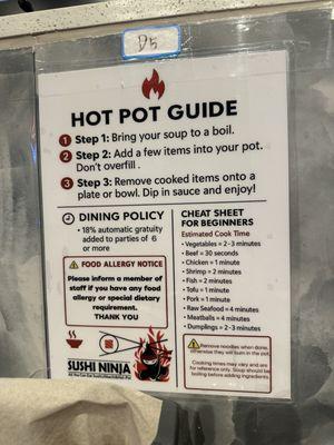 Hot pot is additional $3.