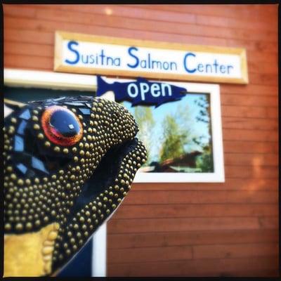 Salmon Center mosaic totem