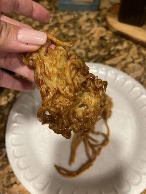 Ordered vegetable lo mein and got 2 big sticky patches of noodles. Absolutely horrible. Ive been ripped off by this place. Used to be good