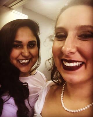 Hair and makeup for Danielle's wedding!