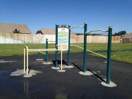 Angle bar and hurdle exercises