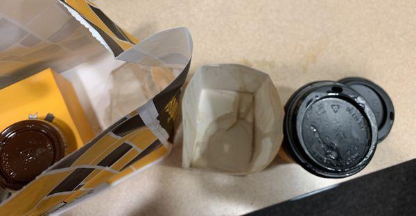 Delivery issue - spilled cappuccino in transit