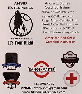 My Business Card. And What Services I offer.