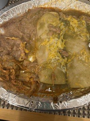 Three Chicken Enchiladas