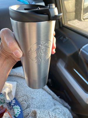 Fill a stainless steel cup and it stays hot!!