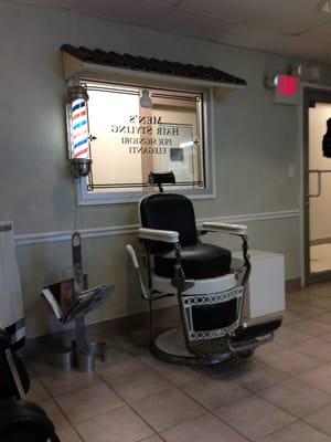 Classic chair in the waiting area.