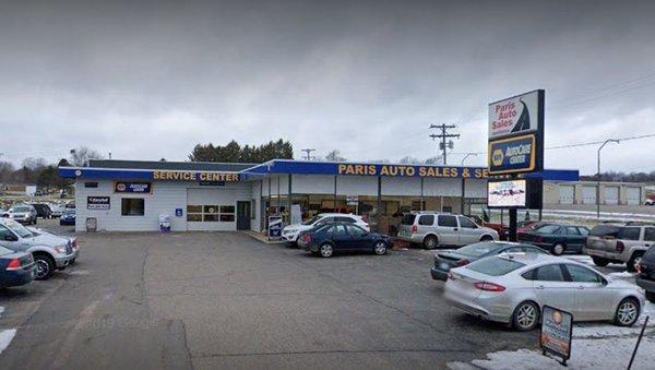 Paris auto sales and service, just North of Big Rapids, MI. Service is open 8am -530pm Monday - Friday