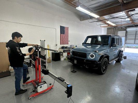 2022 Benz G63 OEM windshield replacement and recalibration