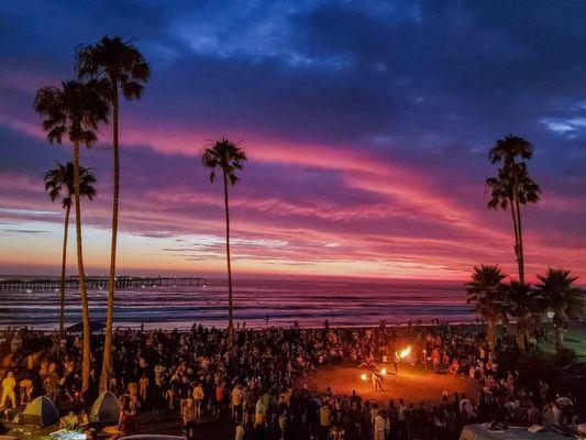 Ocean Beach Drum Circle & Fire Dancing