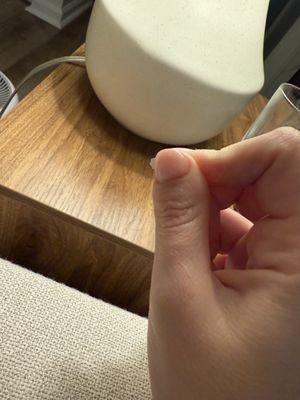 Gel peeling off the day after