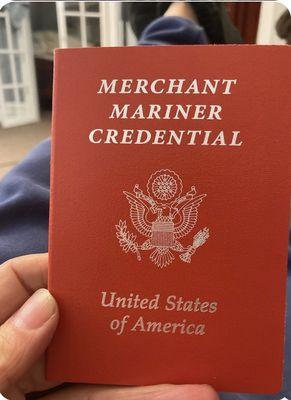 A very proud day, holding my Captains License!