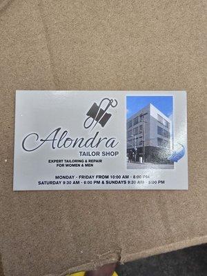 Alondra Tailor shop