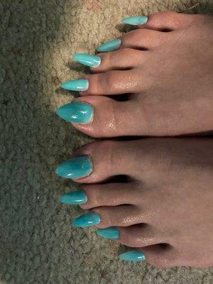 Got my toe nails extra long don't know they would be this long