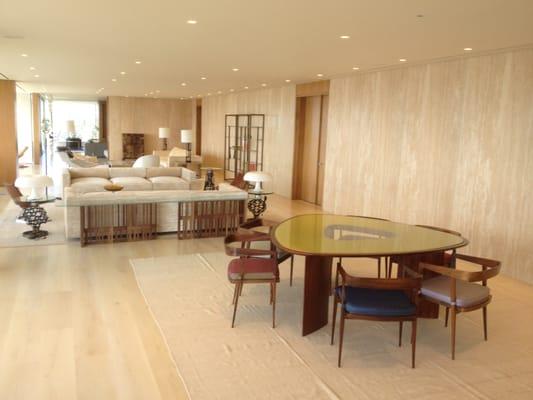 Sierra Towers West La. Bleached walnut cabinets