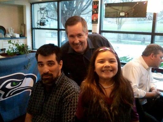 Celebration at Hiroshi's - Sensei Dederer, Mr. Tony, Little Robles