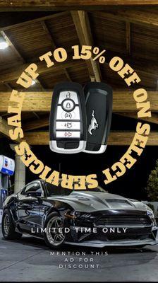 15% off select services when you mention this ad!