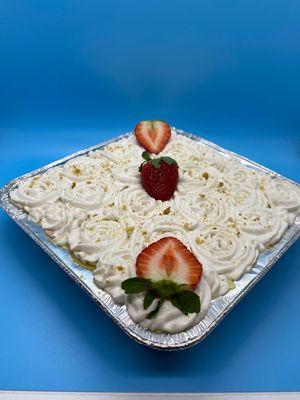 Personal Pan of Vegan Strawberry Banana Pudding