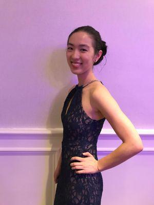 Prom-style hair in a really fancy bun