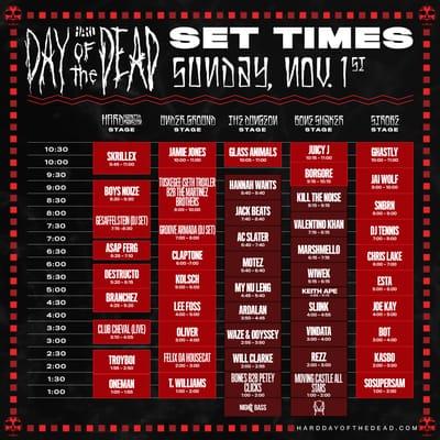 2015 Set Times - Sunday, Nov. 1st