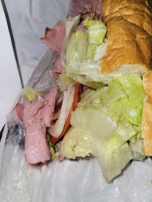 Turkey ham hoagie. Meat was bad. Disgusting