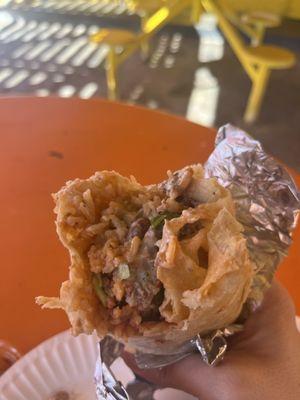 Super steak burrito that's regular sized.