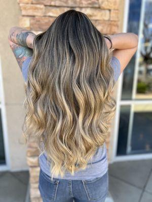 Blonde, baby lights, color, melt and balayage