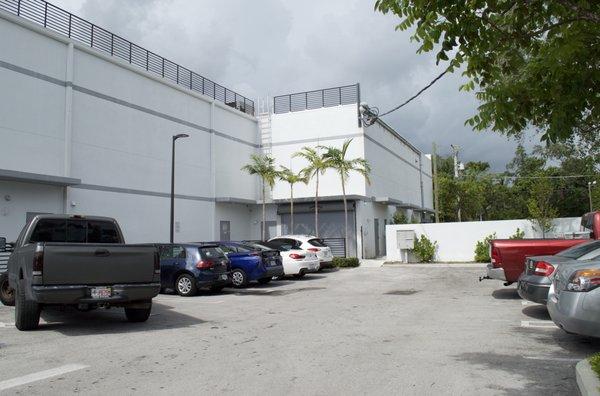 Parking is available at the back of the building.