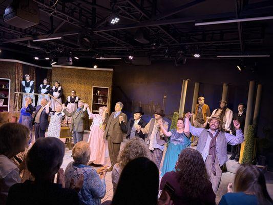 Performers taker their bows for a well deserved standing ovation at the end of My Fair Lady, August 2025.