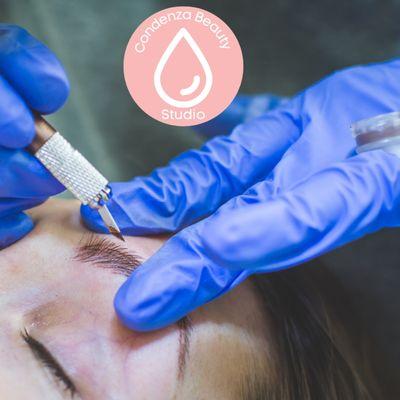 Microblading process by condenza Beauty