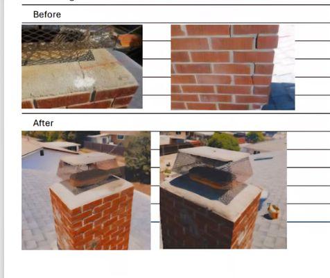 Repaired mortar/cracks