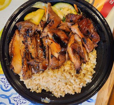 chicken teriyaki bowl with brown rice