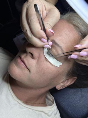 Lash extension service.