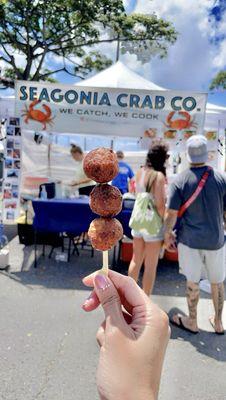 Crab Bites - Made w/ signature crab cake mix & served w/ cucumber ranch sauce 3 for $11