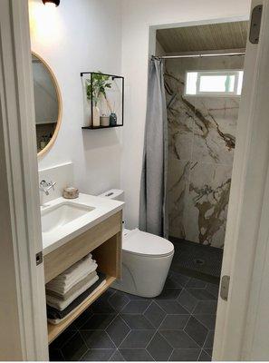 Final powder . Floor tiles feom the TILE STORE