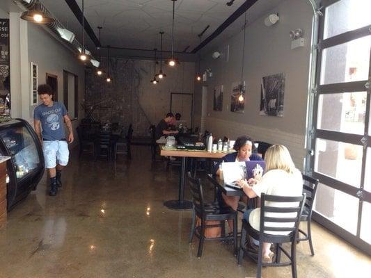 Something Creative by JT painted the ceiling at the Greenline coffeehouse