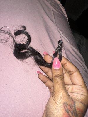 My hair three days after my appointment. After I'd come back to have the owner "fix" it. My 180$ shoulder length braids(HAIR NOT INCLUDED)