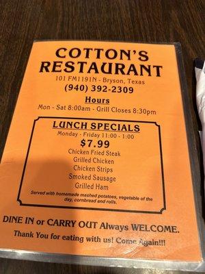 Cotton's Restaurant