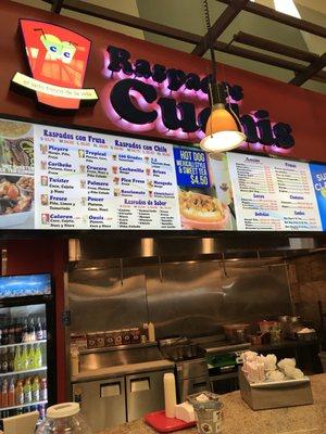 Menu as of June 2018