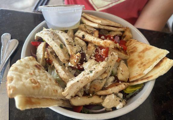 Greek Salad with Chicken...very good!