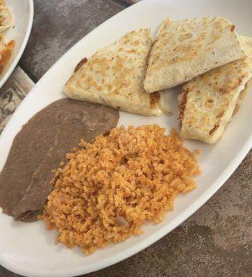 Shrimp Quesadilla Plate