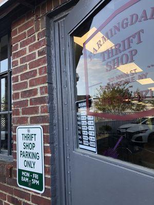 Back door by parking lot