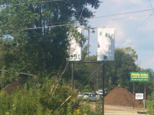 This is literally their sign on Middle Valley Road as you come up Hixson Pike. It's not much(pun intended).