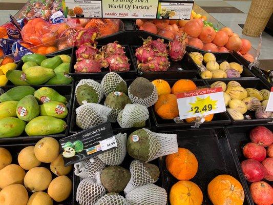 Organic and exotic produce