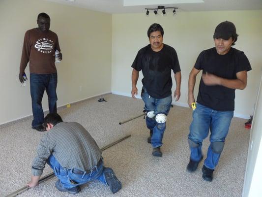 Installing new carpet in a house that we recently renovated in Minneapolis. Pasann employs professionals who will give you t...