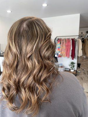 Medium blonde highlights