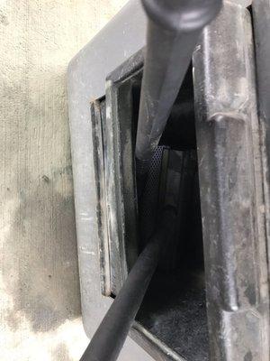 No wash fluid.  Not even water.