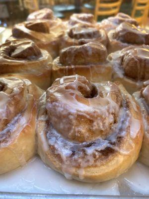 Old faithful cinnamon rolls- available every day.