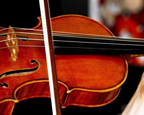 We offer lessons on violin, viola, and cello.