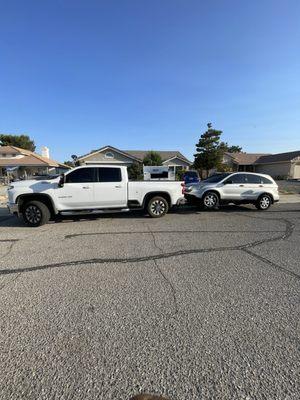 Second vehicle, they tow for me best price in town recommended to anybody in the high desert