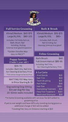JDWGS Grooming